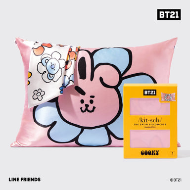 BT21 x Kitsch Satin Pillowcase Standard - Cooky - The Bronze Butterfly