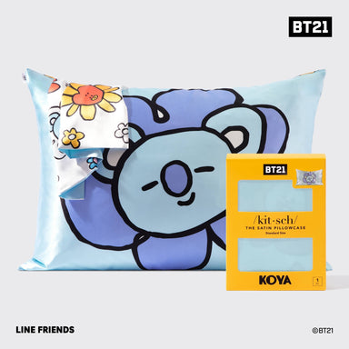 BT21 x Kitsch Satin Pillowcase Standard - Koya - The Bronze Butterfly