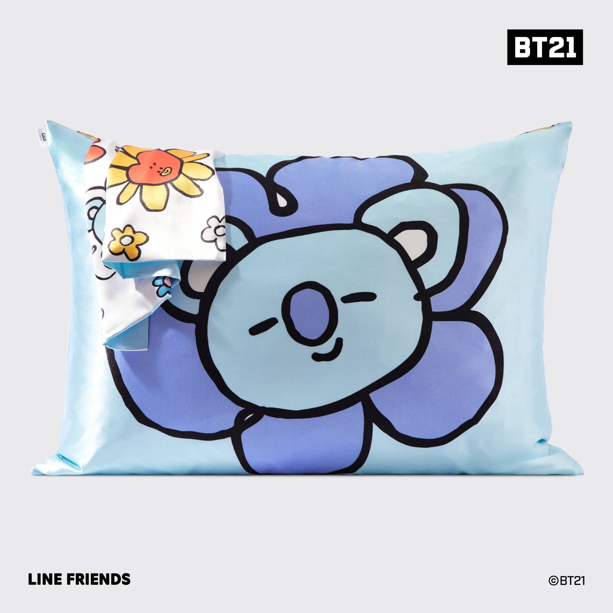 BT21 x Kitsch Satin Pillowcase Standard - Koya - The Bronze Butterfly