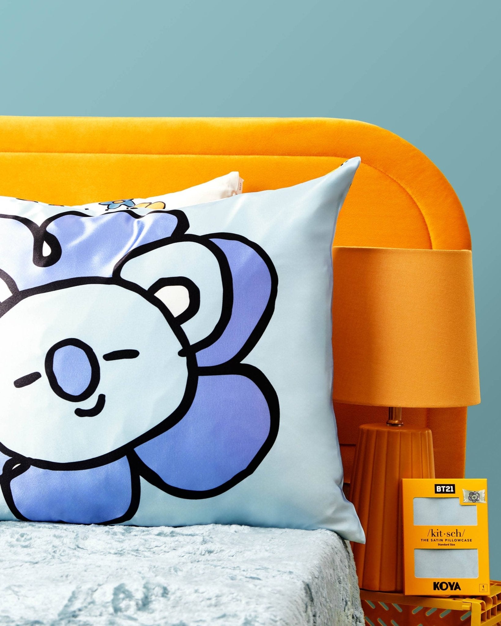 BT21 x Kitsch Satin Pillowcase Standard - Koya - The Bronze Butterfly