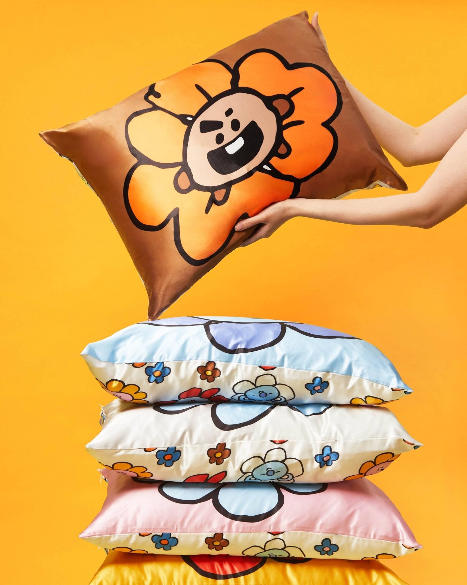 BT21 x Kitsch Satin Pillowcase Standard - Shooky - The Bronze Butterfly