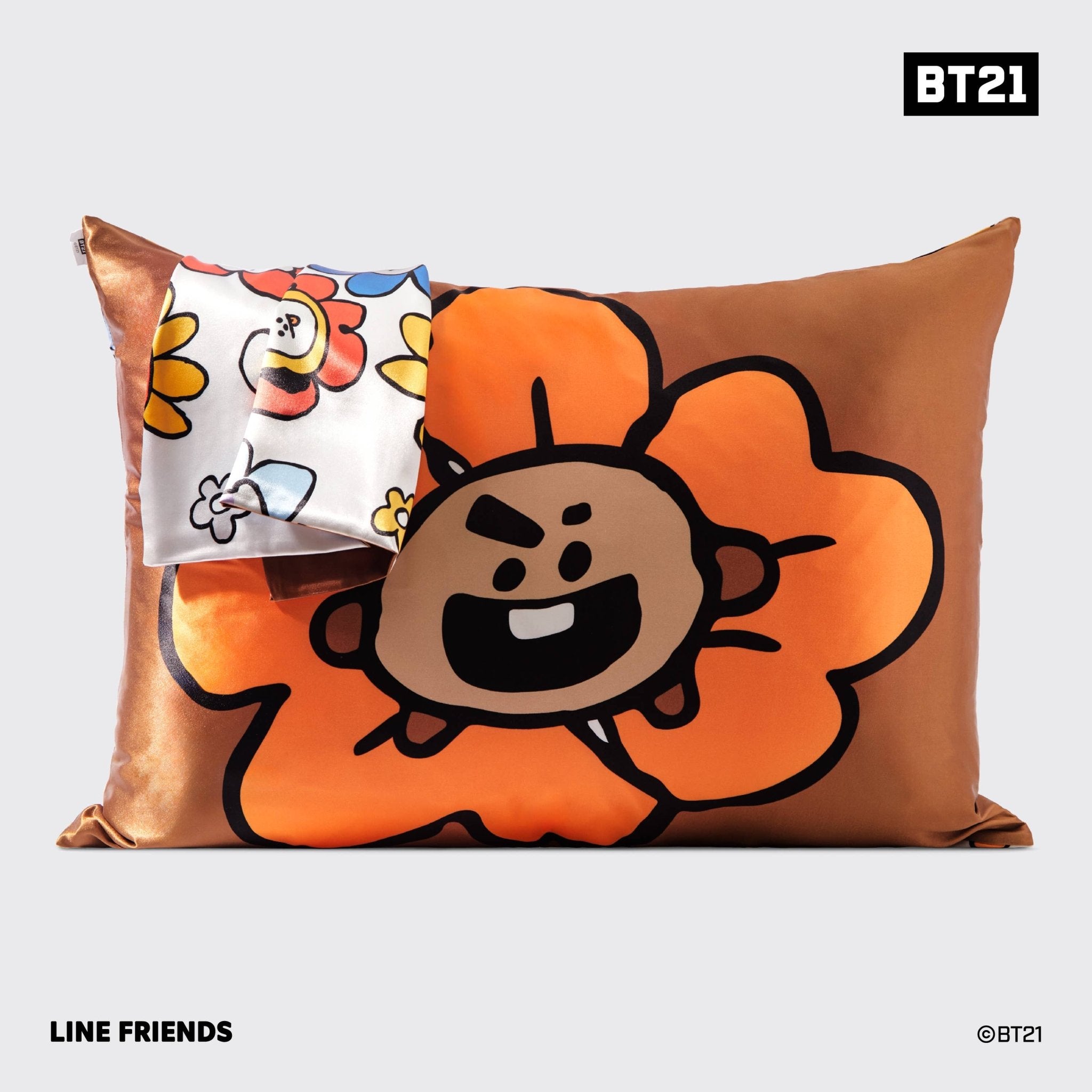 BT21 x Kitsch Satin Pillowcase Standard - Shooky - The Bronze Butterfly