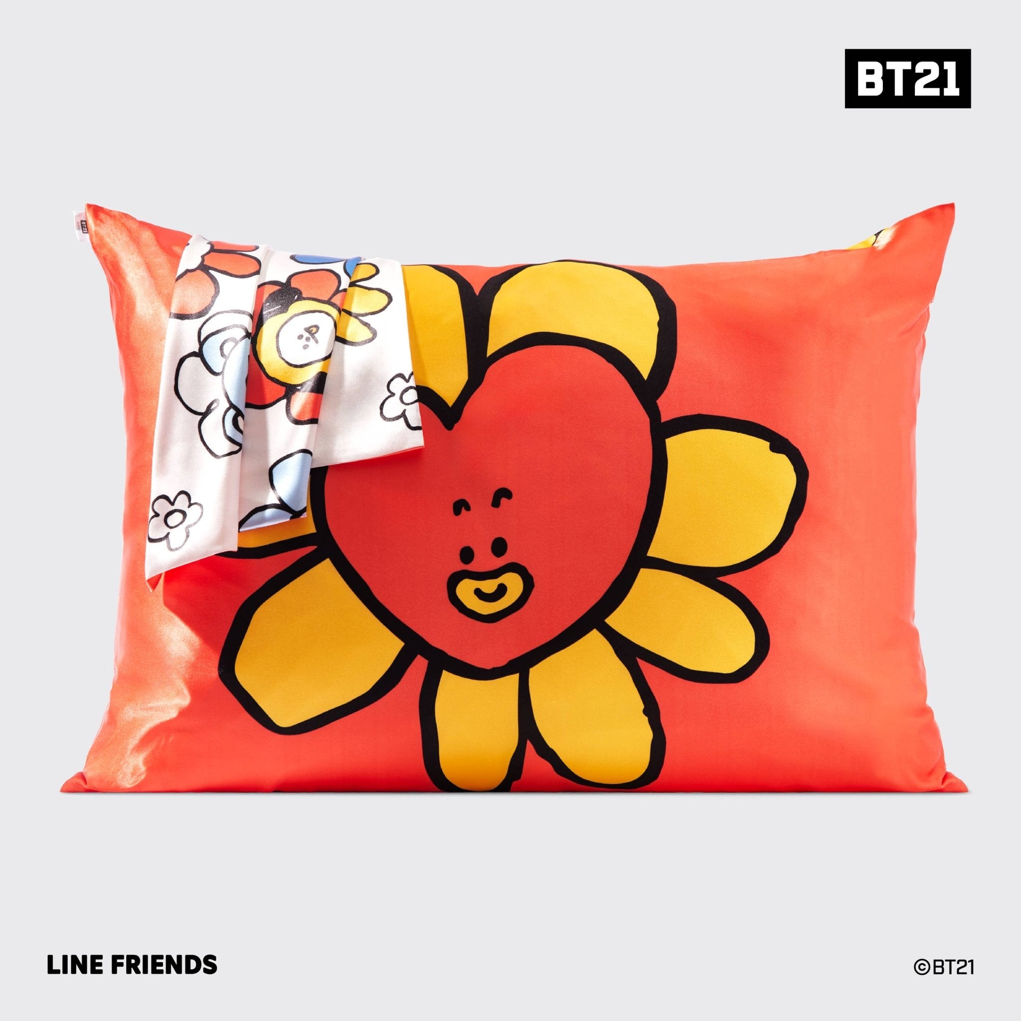 BT21 x Kitsch Satin Pillowcase Standard - Tata - The Bronze Butterfly
