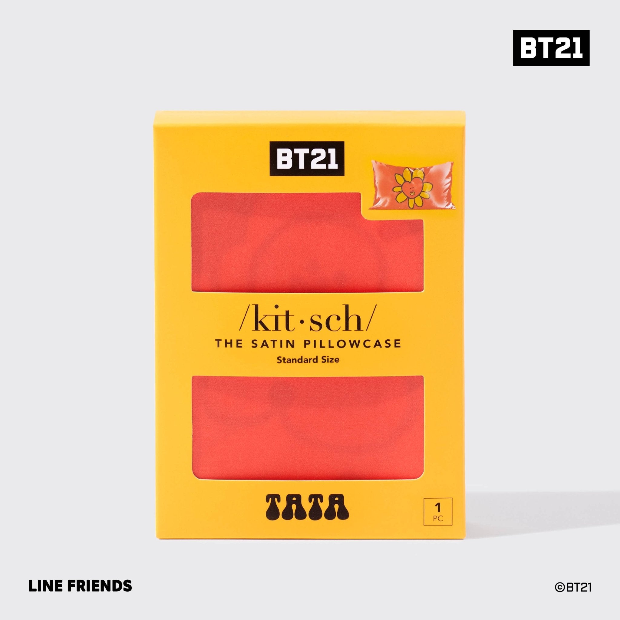 BT21 x Kitsch Satin Pillowcase Standard - Tata - The Bronze Butterfly