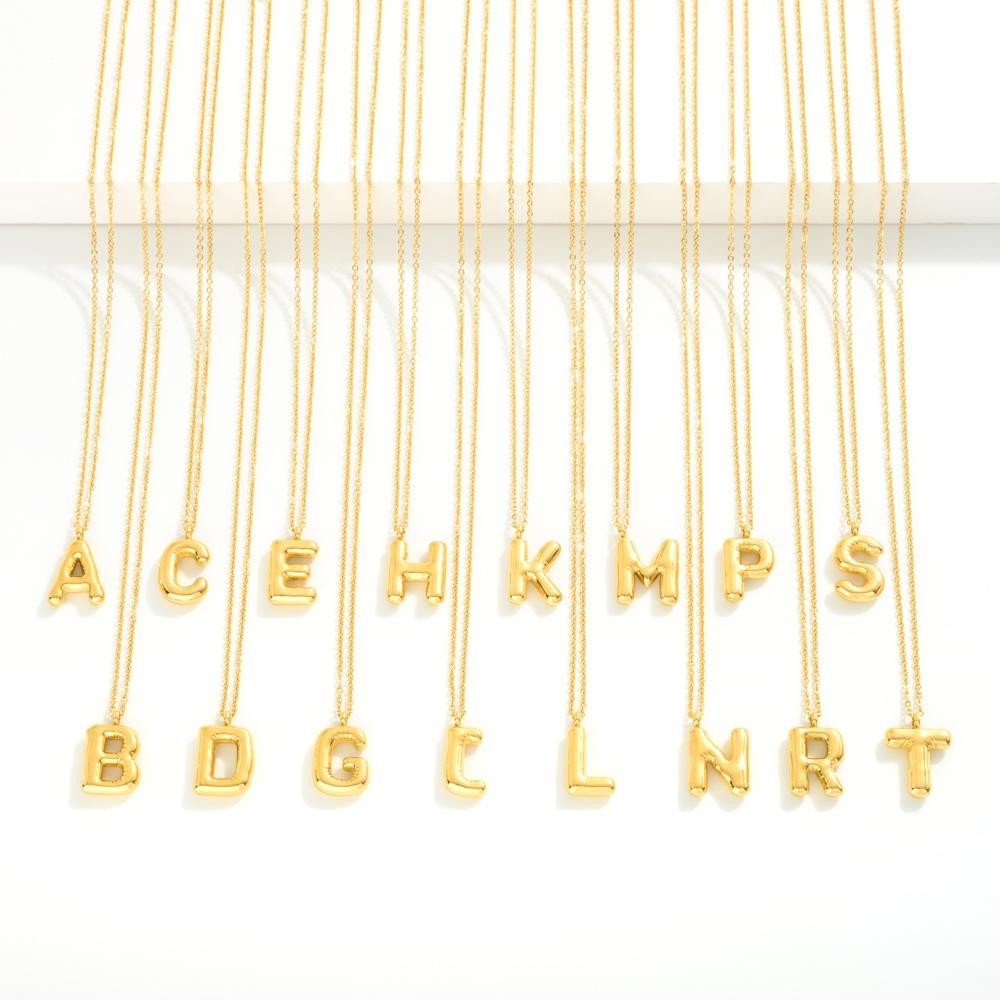 Bubble Balloon Initial Pendant - The Bronze Butterfly