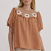 Bubble Sleeve Smocking Top - The Bronze Butterfly