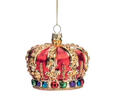 Burton & Burton GLASS CROWN ORNAMENT - The Bronze Butterfly