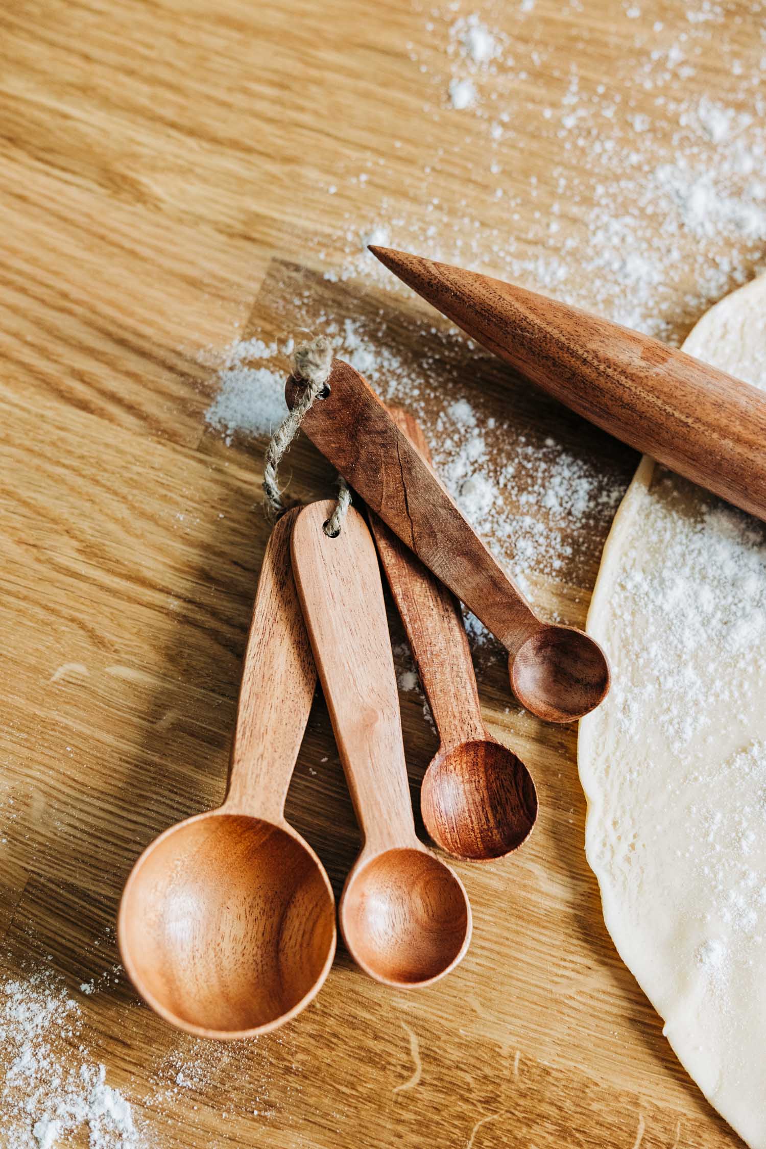 Wood Measuring Spoons - Handcarved