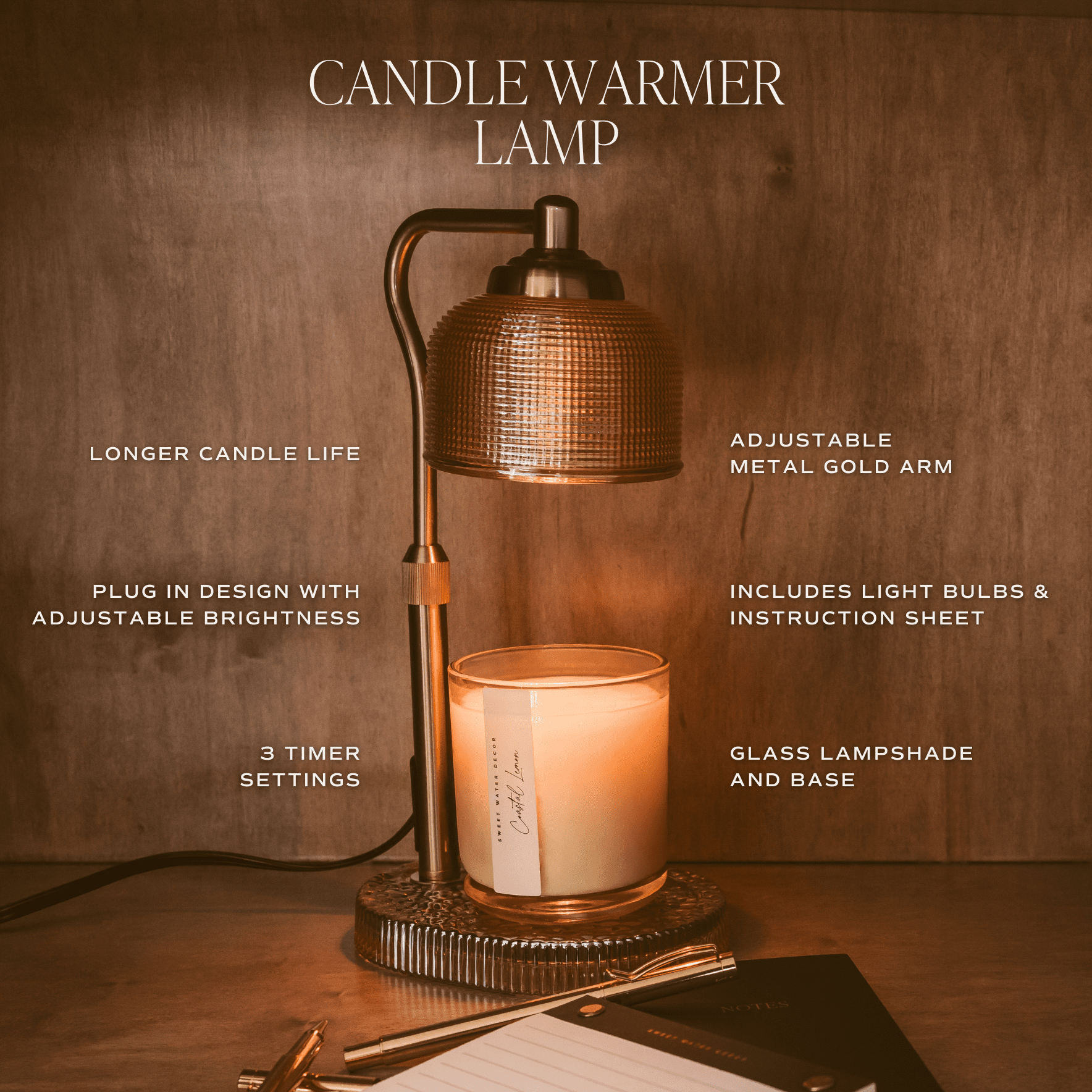 Candle Lamp Warmer - The Bronze Butterfly
