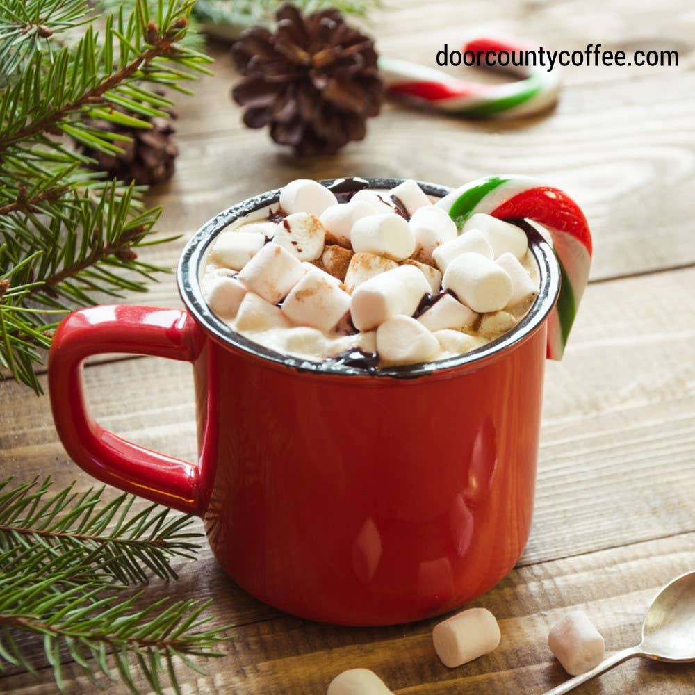 Candy Cane Hot Cocoa One-Mug Packet | Door County Coffee - The Bronze Butterfly
