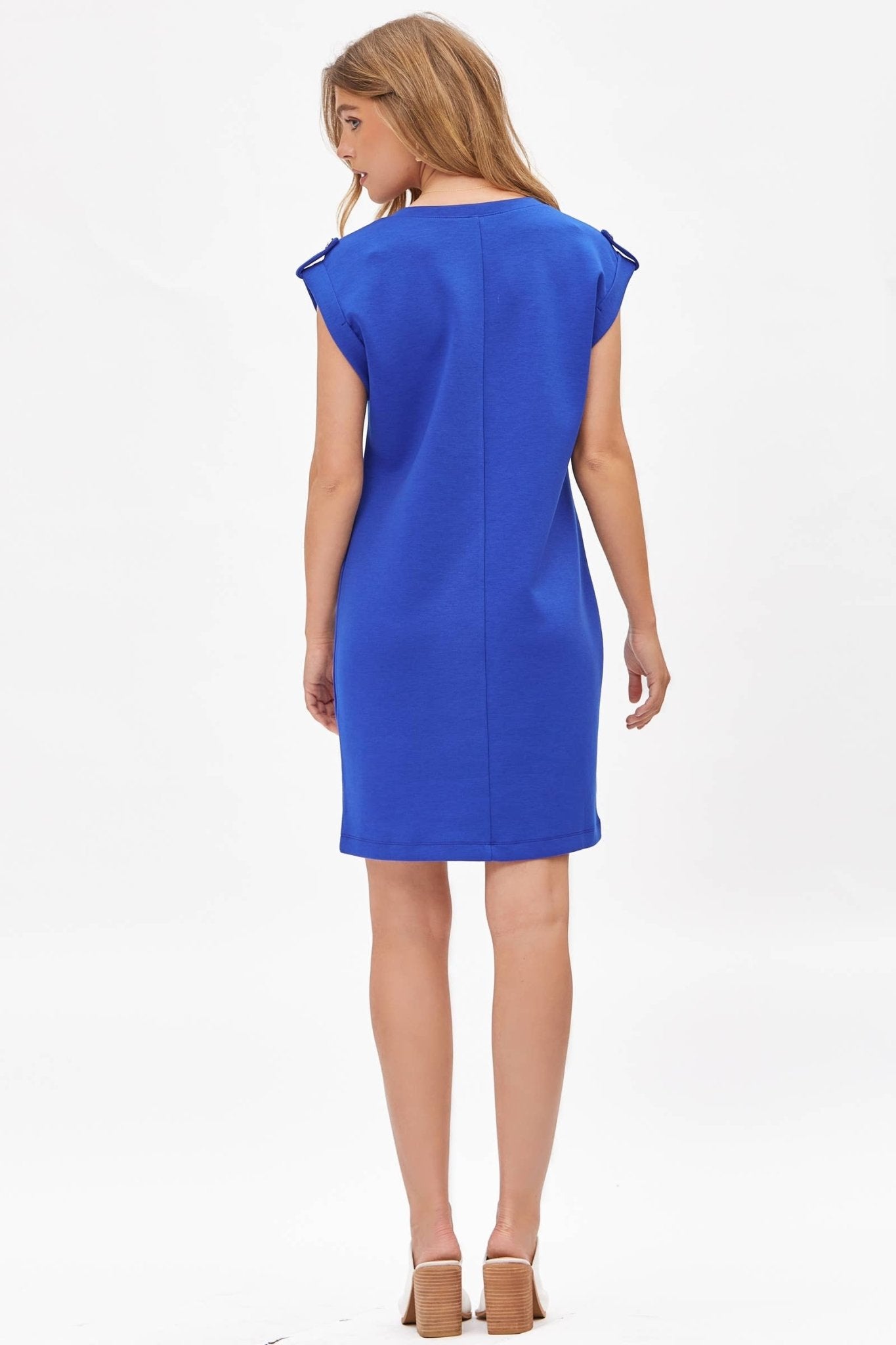 Cap Sleeve Scuba Modal A - Line Dress - The Bronze Butterfly