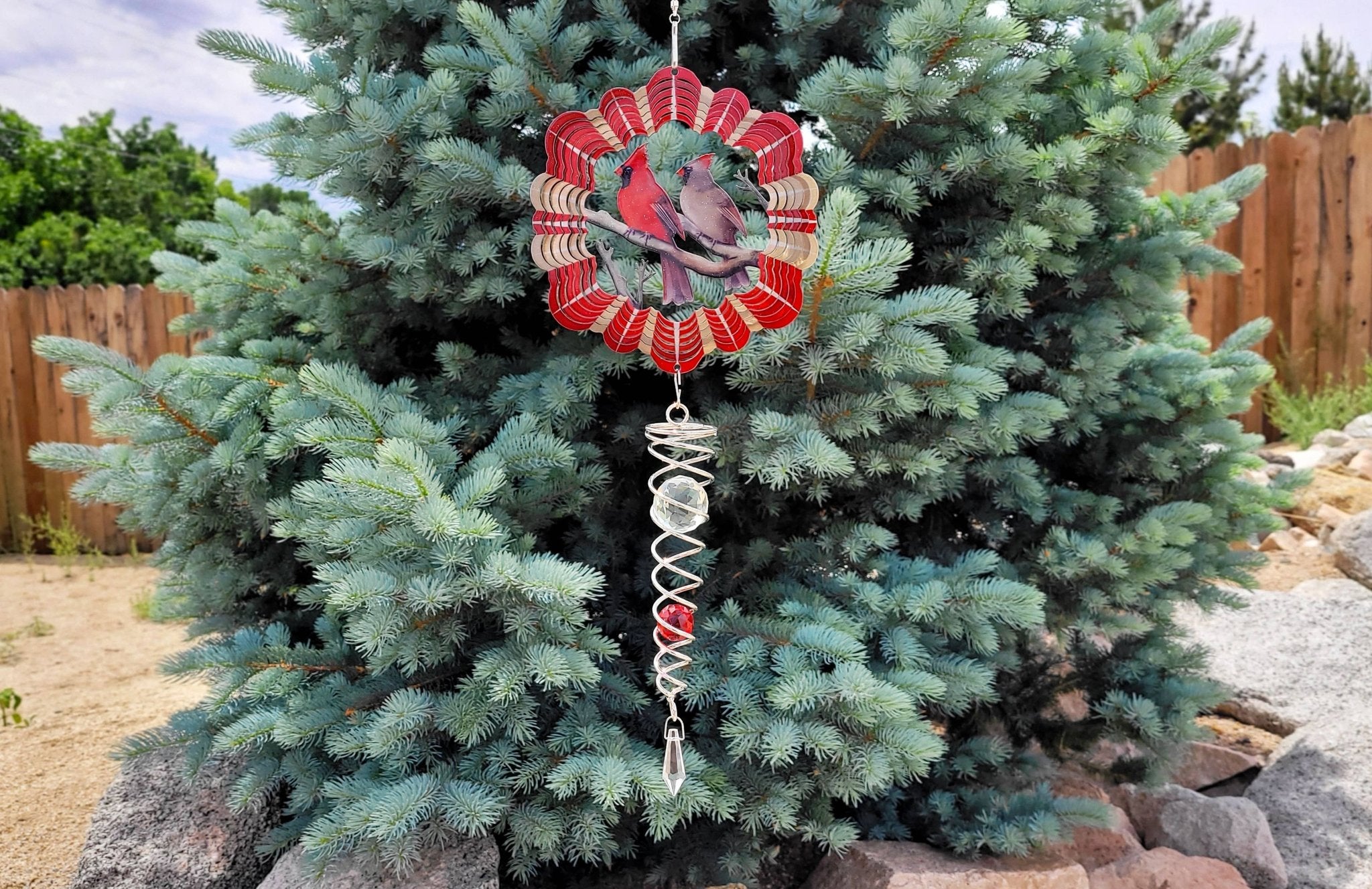 Cardinals - Mini Set Wind Spinner - The Bronze Butterfly