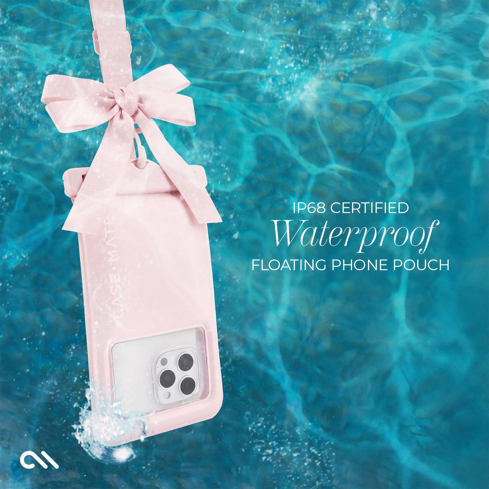 Case - Mate Ballet Pink Bow Waterproof Floating Pouch - The Bronze Butterfly