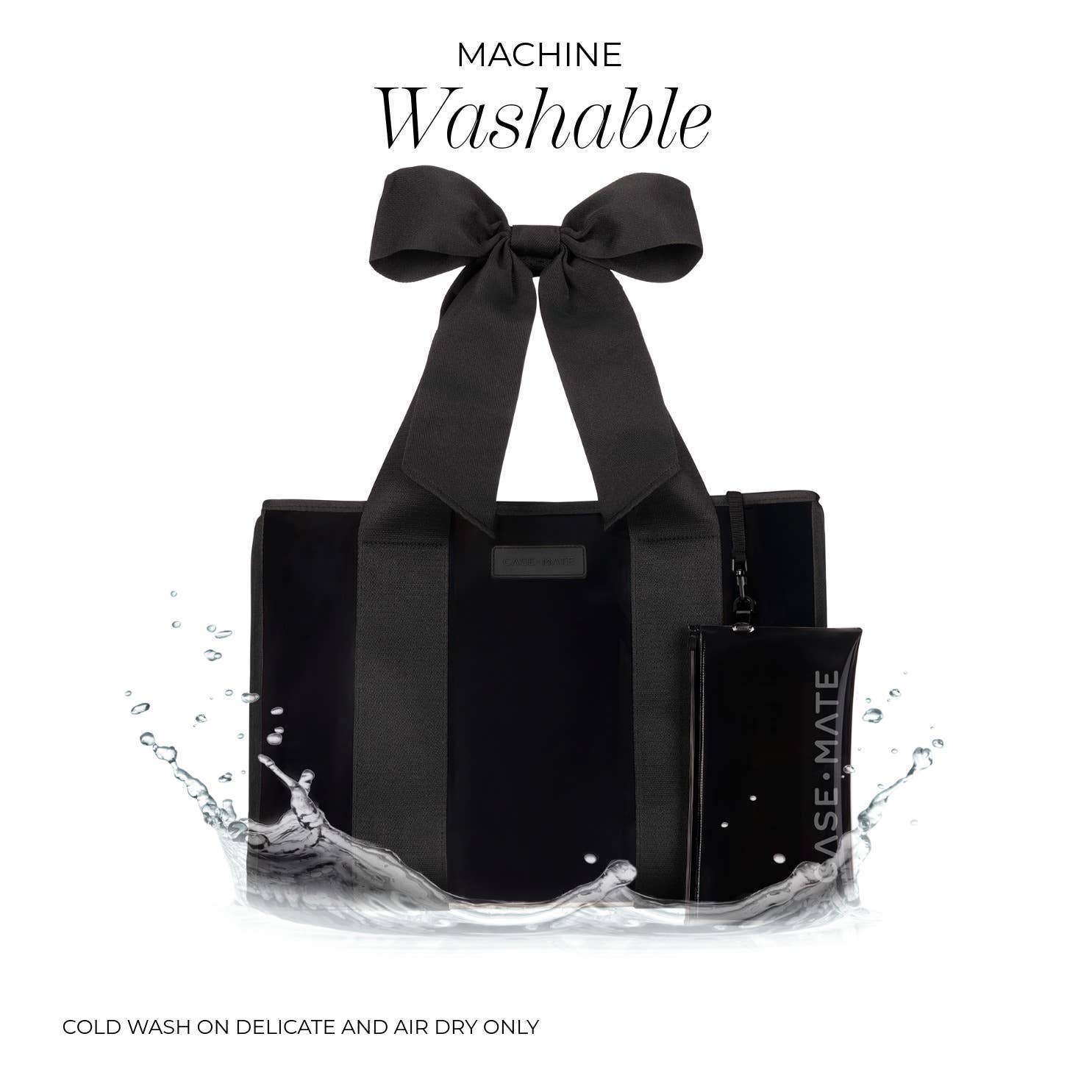 Case - Mate Midnight Black Bow Jelly Tote Bag - The Bronze Butterfly