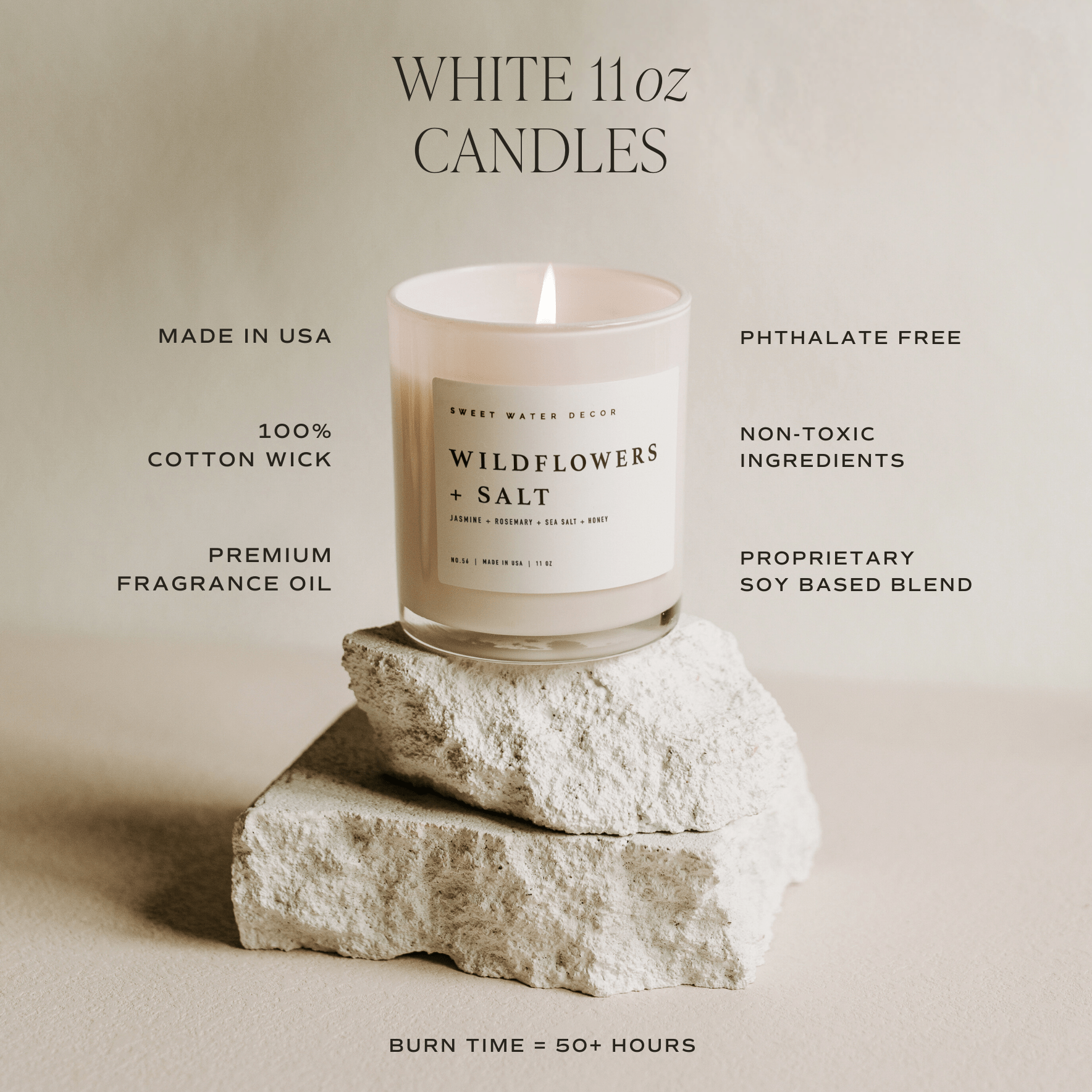 Cashmere and Vanilla 11 oz Soy Candle - The Bronze Butterfly