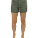 Casual Colored Denim Shorts in Olive - The Bronze Butterfly