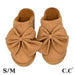 C.C. Faux Suede Bow Slippers - The Bronze Butterfly