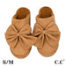 C.C. Faux Suede Bow Slippers - The Bronze Butterfly