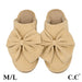 C.C. Faux Suede Bow Slippers - The Bronze Butterfly