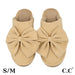C.C. Faux Suede Bow Slippers - The Bronze Butterfly