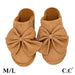 C.C. Faux Suede Bow Slippers - The Bronze Butterfly