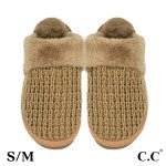 C.C. Waffle Knitted Slippers - The Bronze Butterfly