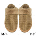 C.C. Waffle Knitted Slippers - The Bronze Butterfly