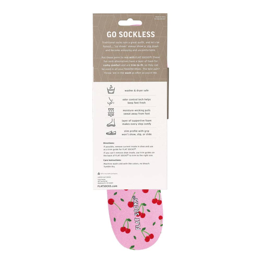Cherry Darling FLAT SOCKS - The Bronze Butterfly