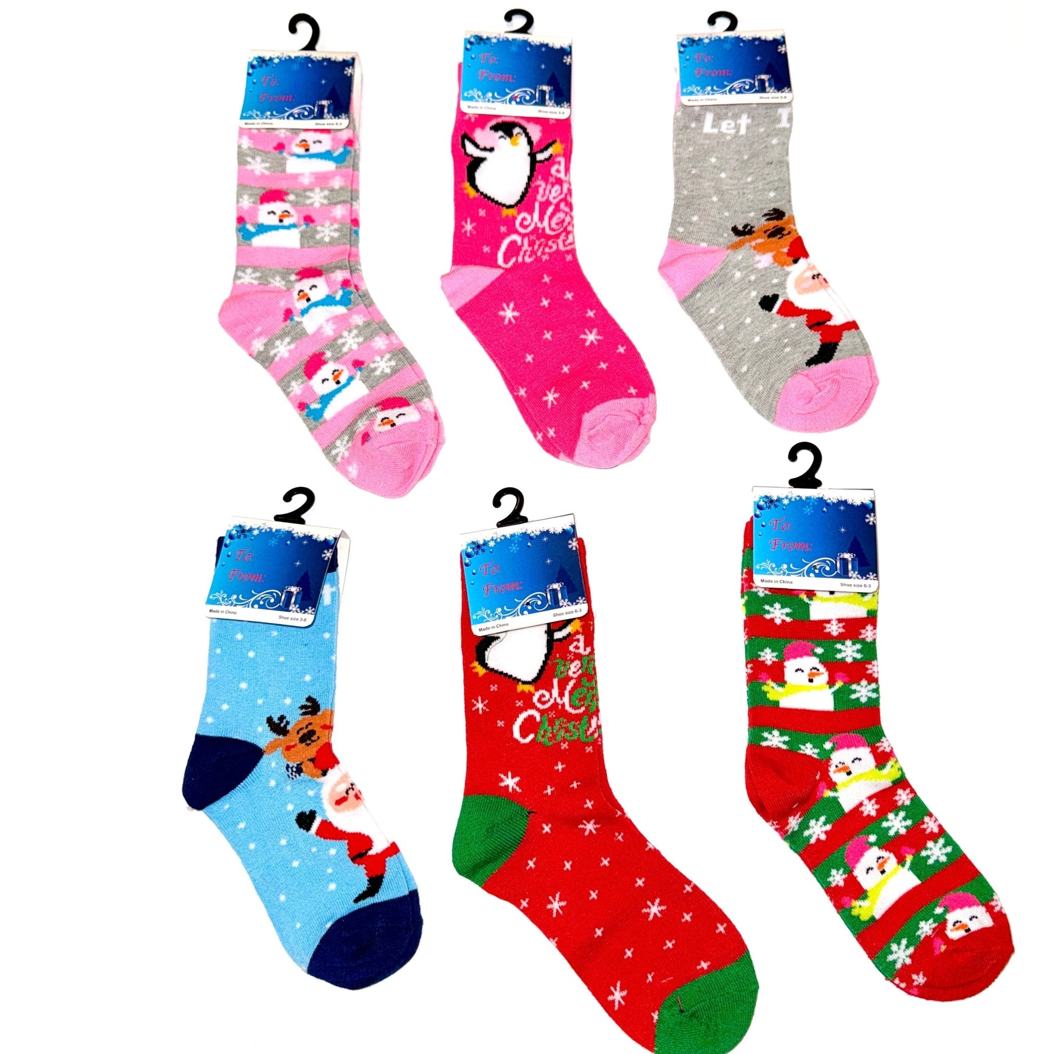CHILDREN'S ASSORTED CHRISTMAS SOCKS - The Bronze Butterfly