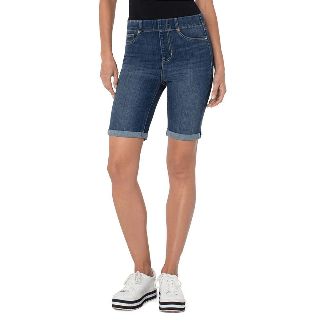 Chloe Pull On Bermuda Short - Liverpool - The Bronze Butterfly