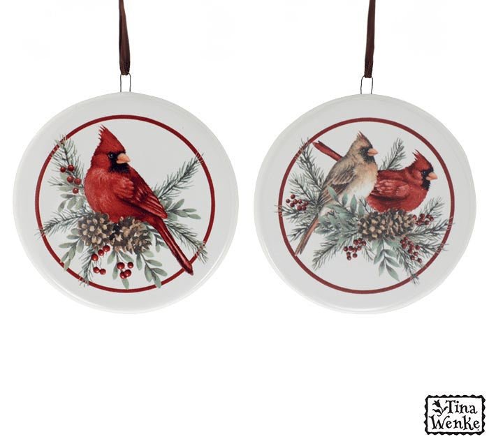 CHRISTMAS CARDINAL ORNAMENT - The Bronze Butterfly