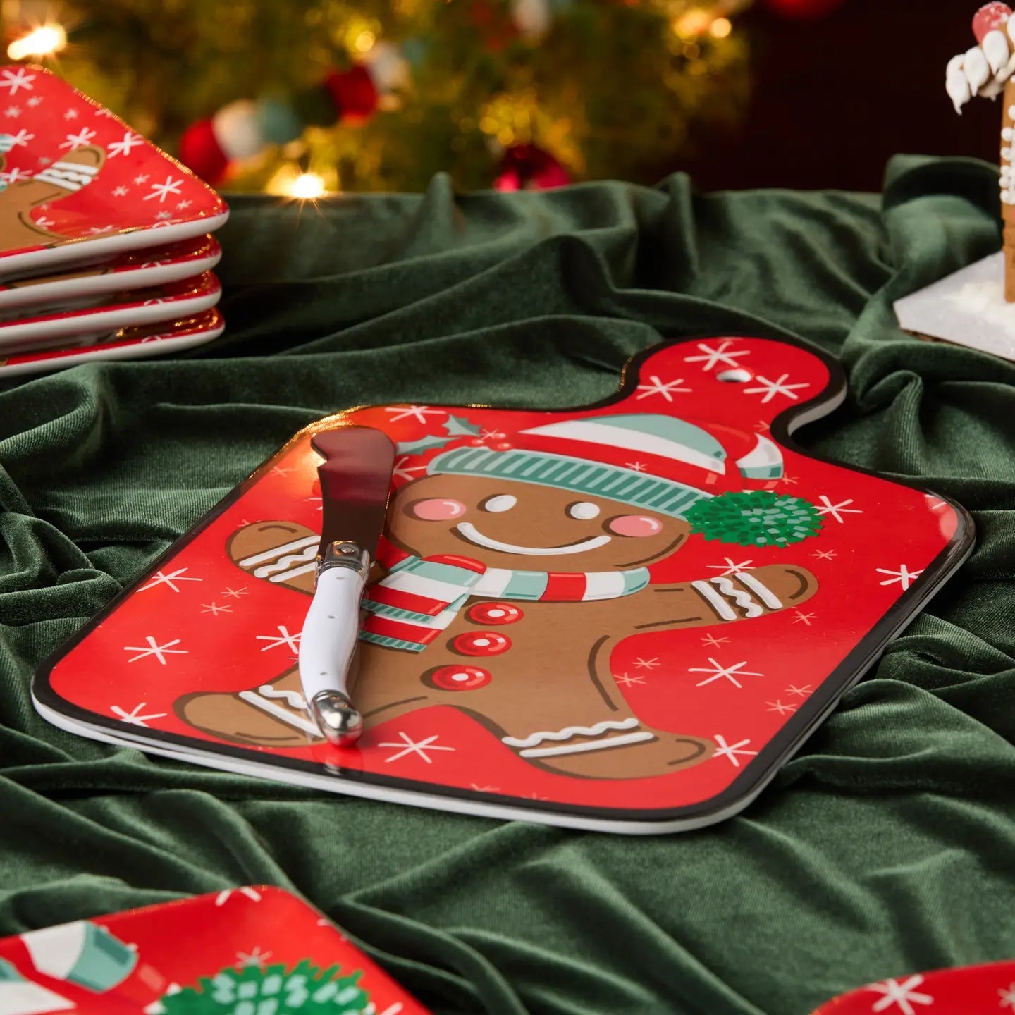 Christmas Cheese Board with Knife Gift Set - The Bronze Butterfly