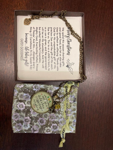 Christmas Necklace Unto Us A Child is Born - The Bronze Butterfly