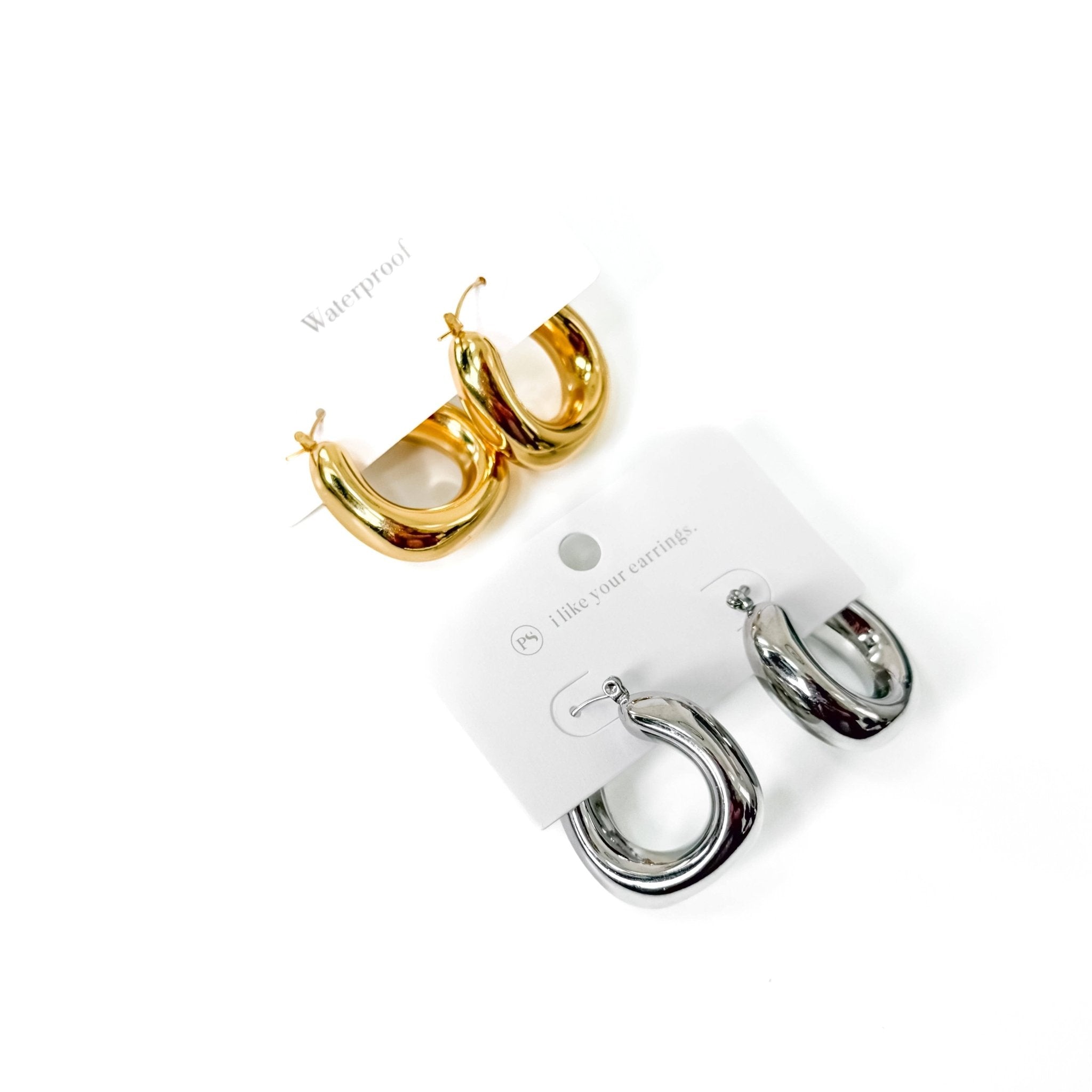 Chunky Geometric Hoops - WATERPROOF - The Bronze Butterfly