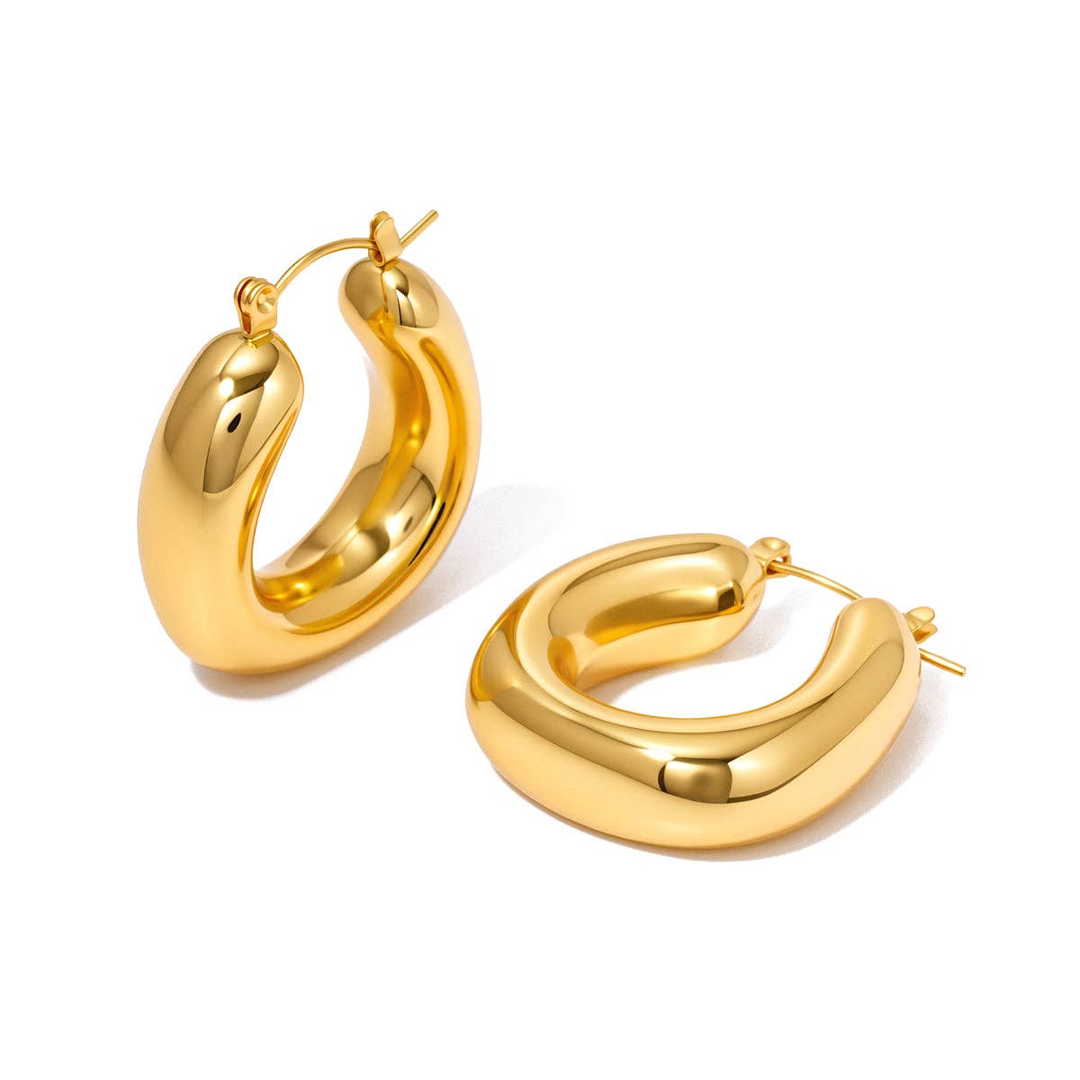 Chunky Geometric Hoops - WATERPROOF - The Bronze Butterfly