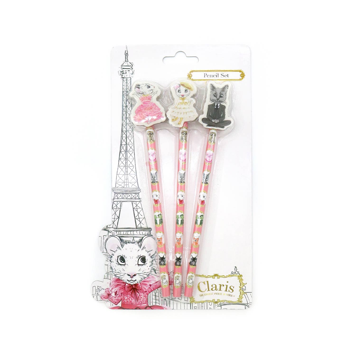 Claris The Mouse - Magnificent Mess Pencil Set - The Bronze Butterfly