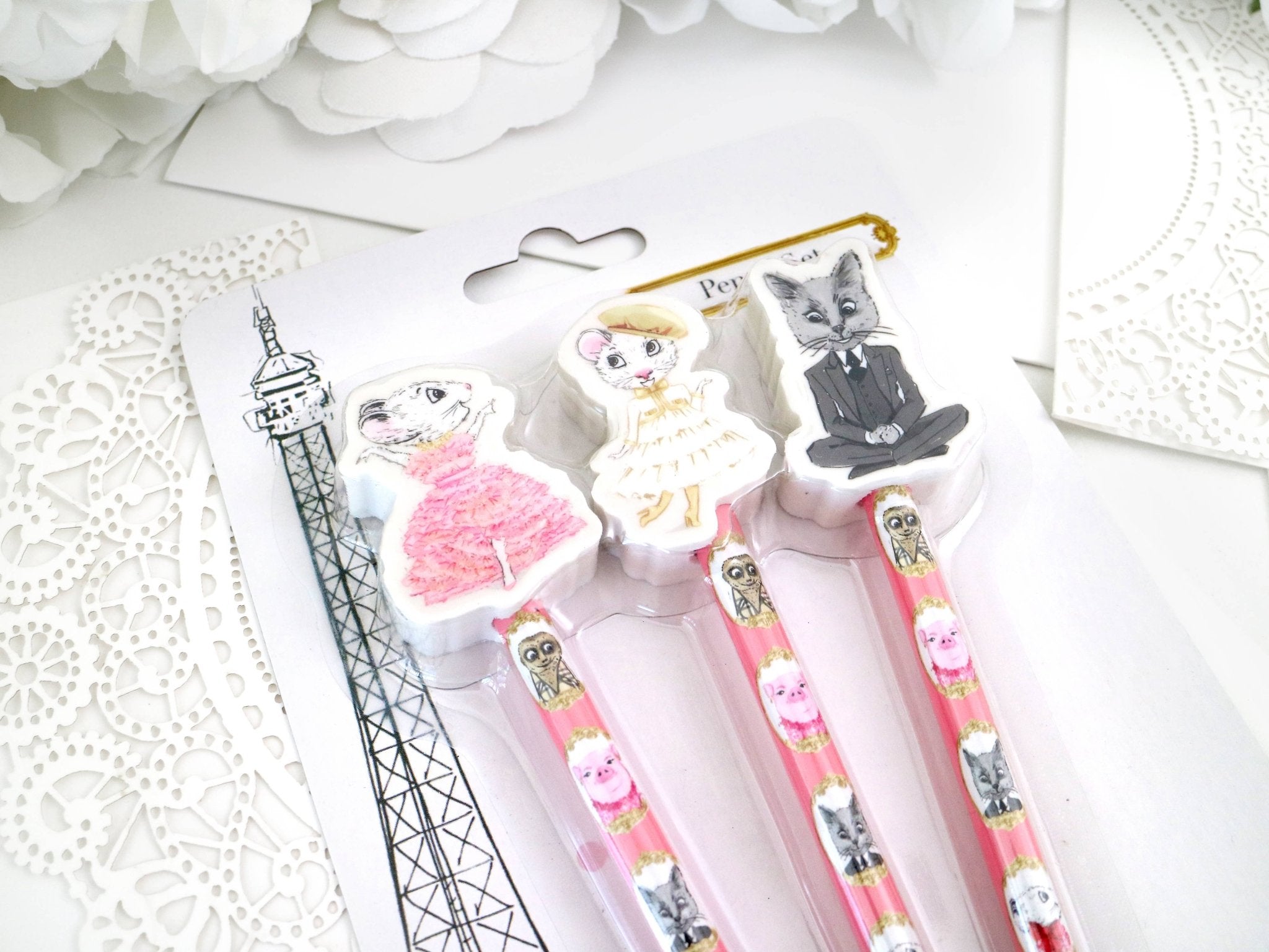Claris The Mouse - Magnificent Mess Pencil Set - The Bronze Butterfly