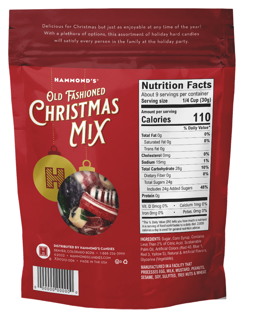 Classic Candy - Christmas Holiday Mix - 9 oz Resealable Bag - The Bronze Butterfly