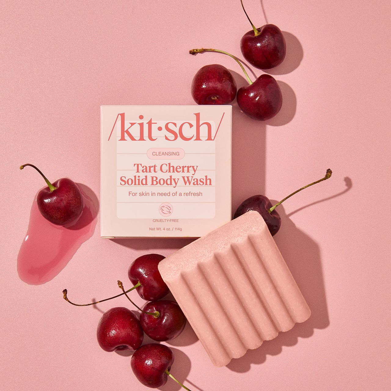 Cleansing Tart Cherry Solid Body Wash - The Bronze Butterfly