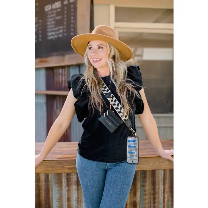 Clip & Go Strap w/Zippered Pouch - The Bronze Butterfly