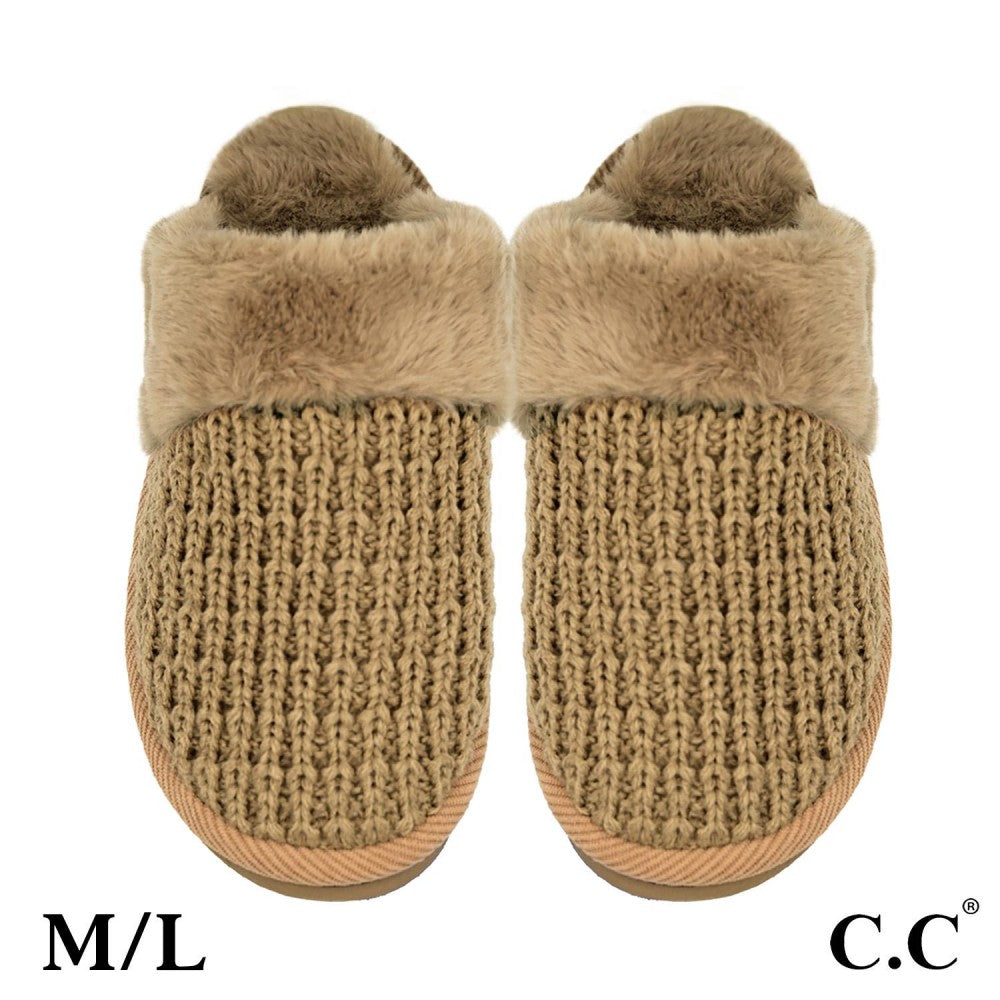 C.C. Waffle Knitted Slippers