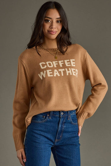 Coffee Weather Sweater Light Brown - The Bronze Butterfly