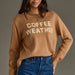 Coffee Weather Sweater Light Brown - The Bronze Butterfly