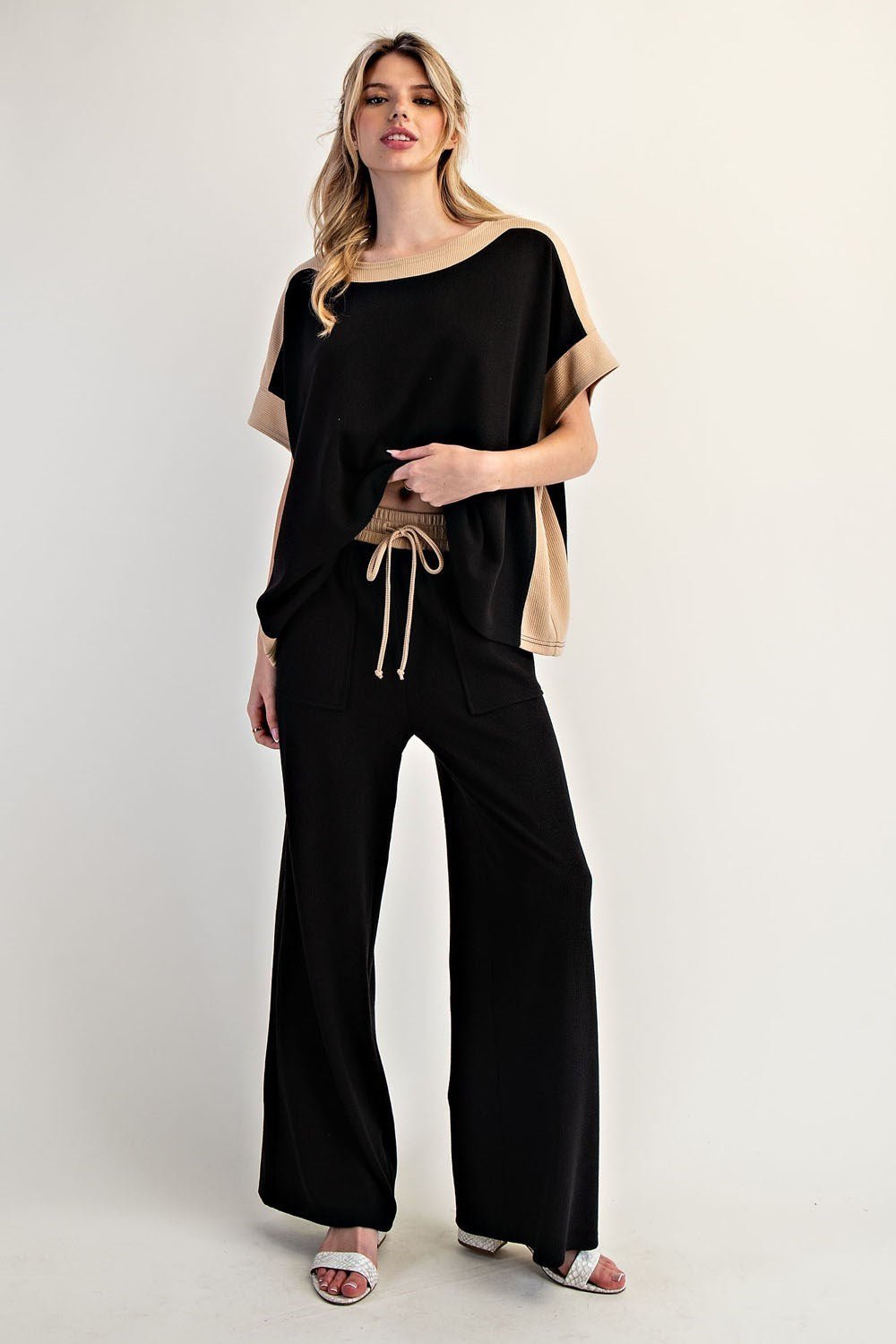 Color Block Short Sleeve Top - The Bronze Butterfly