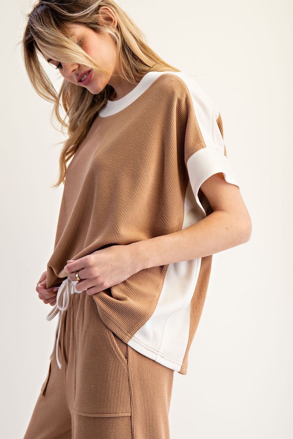 Color Block Short Sleeve Top - The Bronze Butterfly