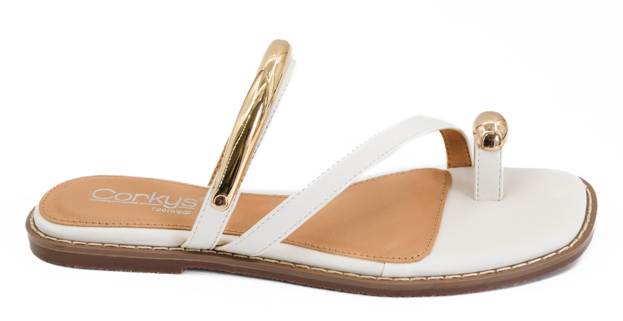 Corkys Dirty Looks Sandal - Ivory - The Bronze Butterfly