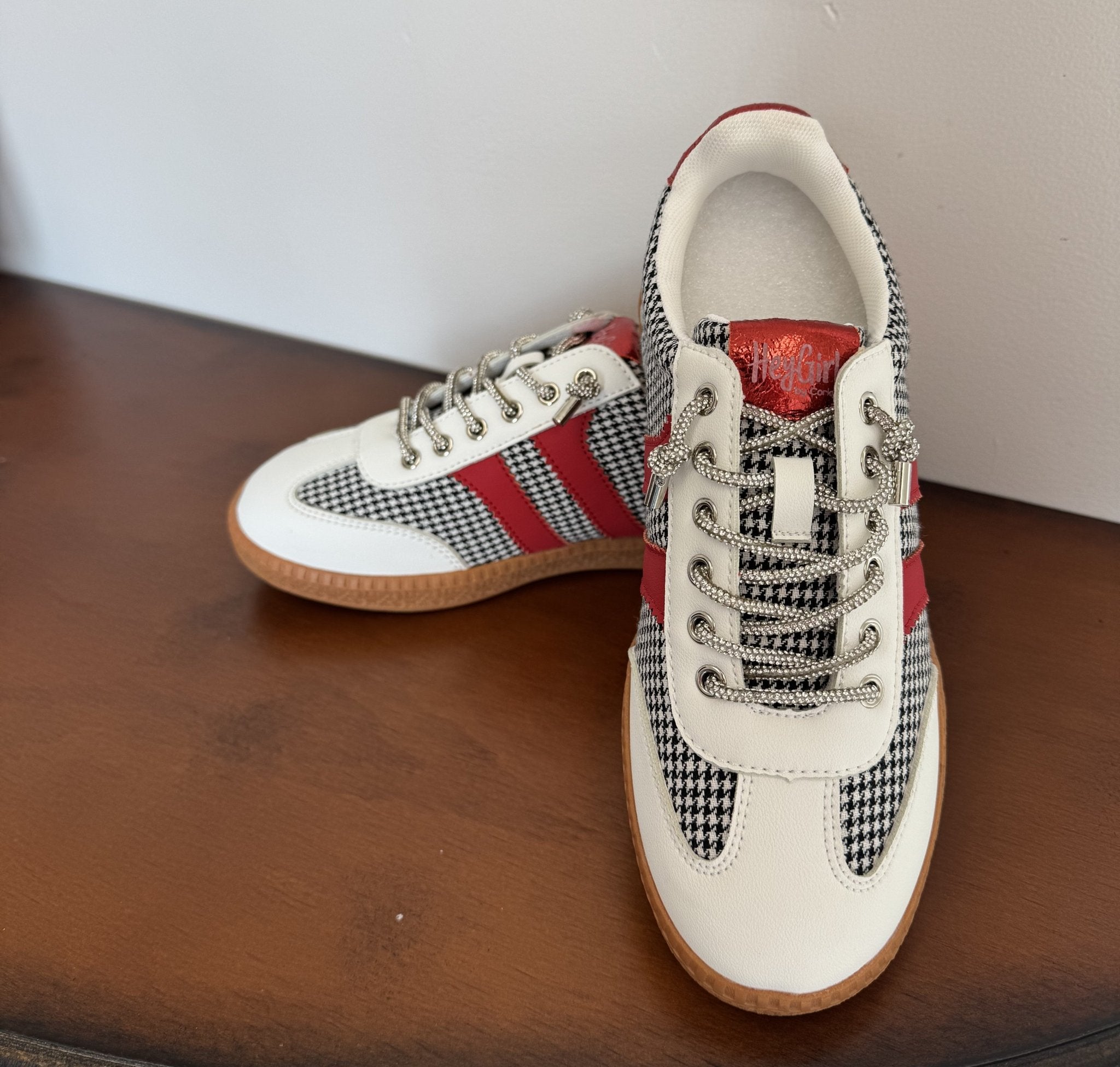 Corkys Heads Up - Black White Houndstooth Sneaker - The Bronze Butterfly