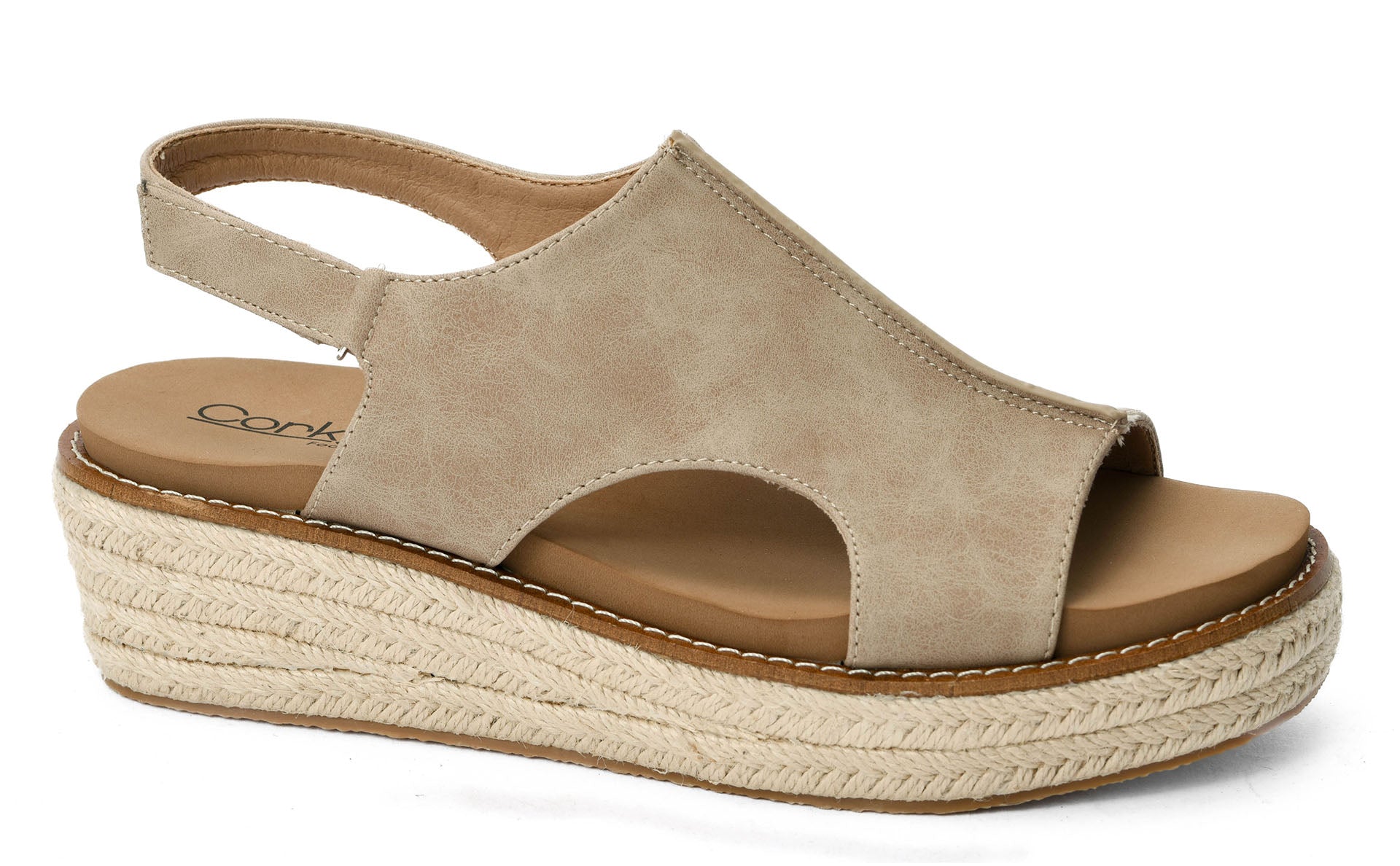 Corky's Taupe Ready or Not Wedges - The Bronze Butterfly