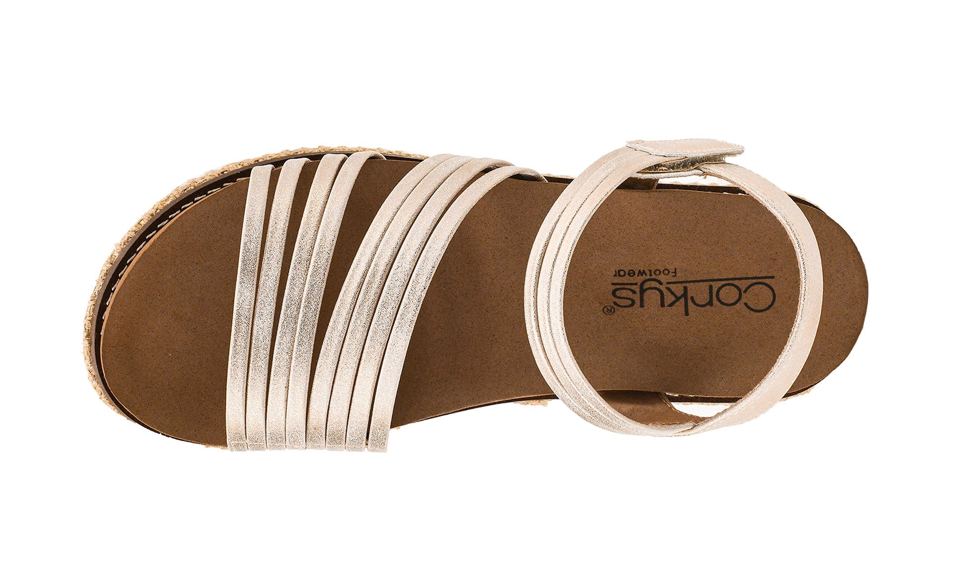 Corkys What About Now Gold Woven Platform Sandals - The Bronze Butterfly
