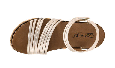 Corkys What About Now Gold Woven Platform Sandals - The Bronze Butterfly